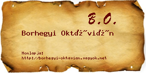 Borhegyi Oktávián névjegykártya